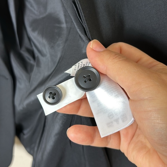 Banana Republic Classic Fit Size 2 Blazer Jacket Black Wool Blend One-Button - Picture 6 of 10